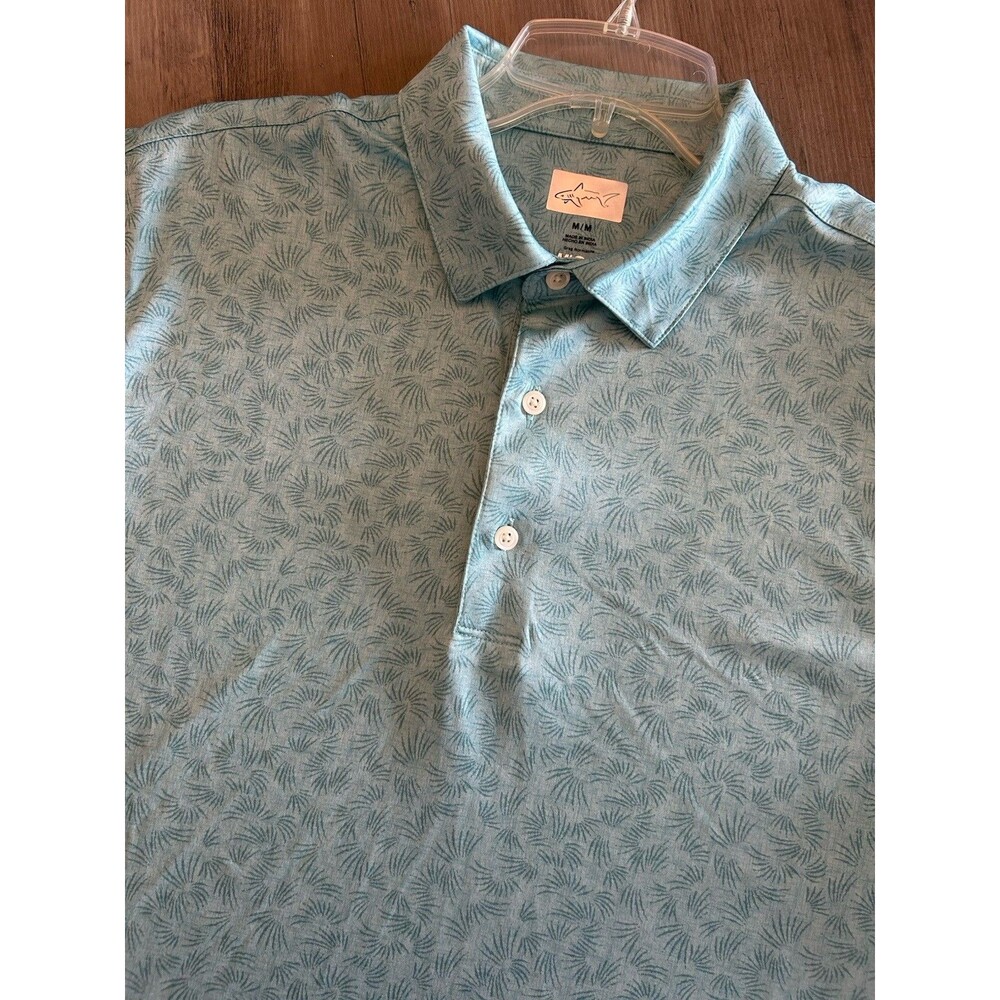 Greg Norman Men’s UPF 50+ Moisture Wicking Polo Shirt, Blue Size M